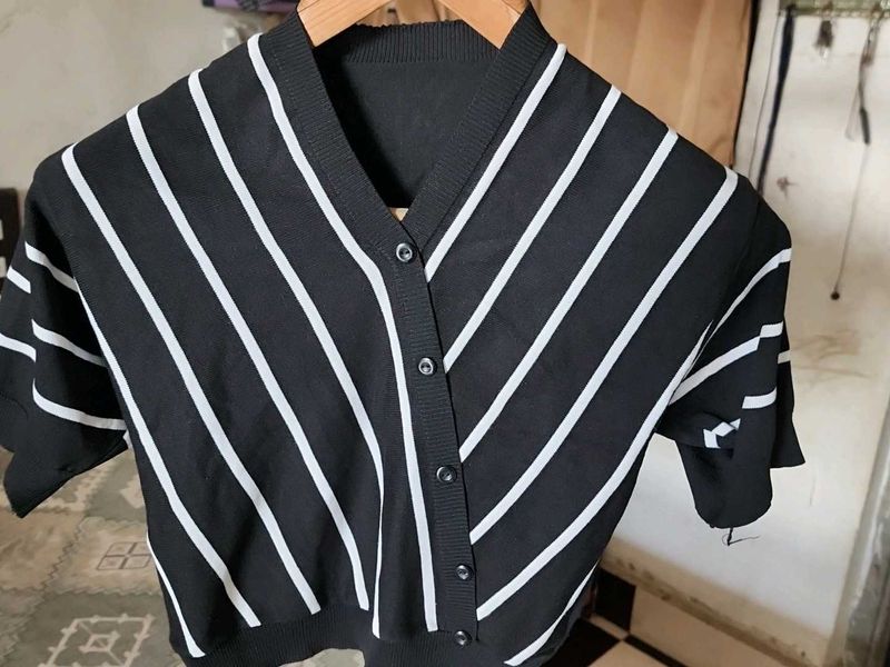 Striped Button-Up Top