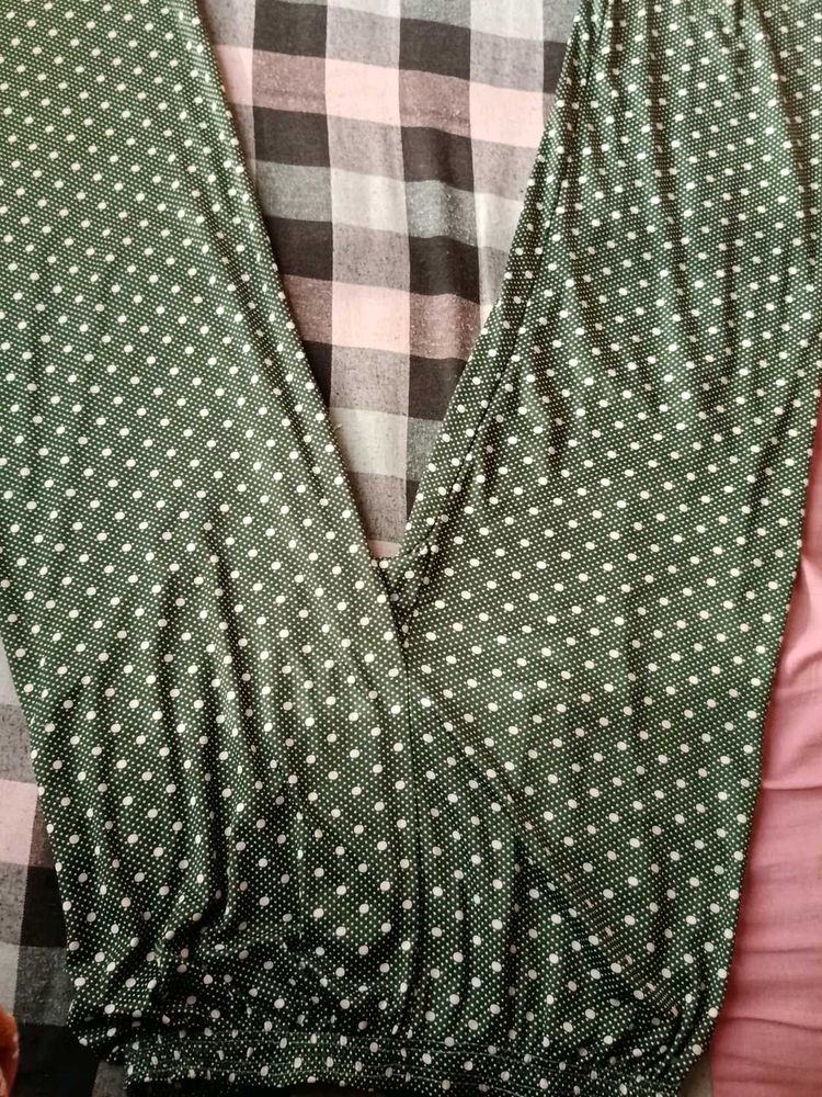 Green Polka Dot Pants