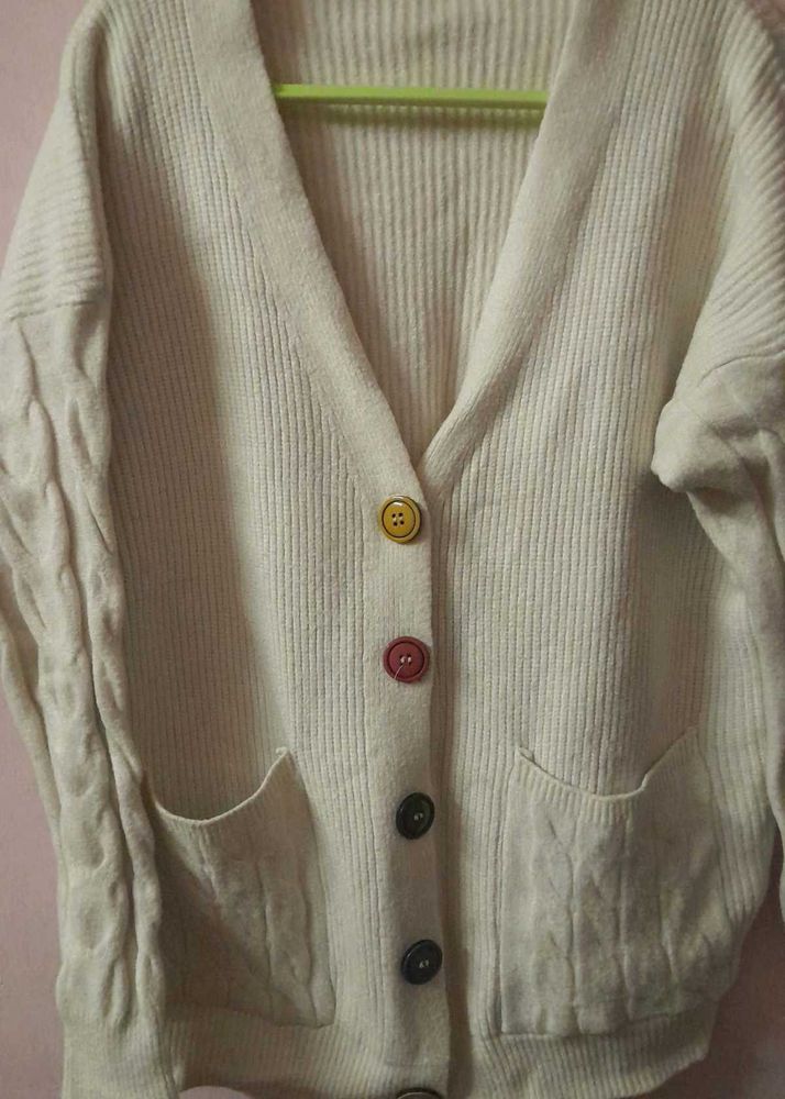 Cream Knit Cardigan