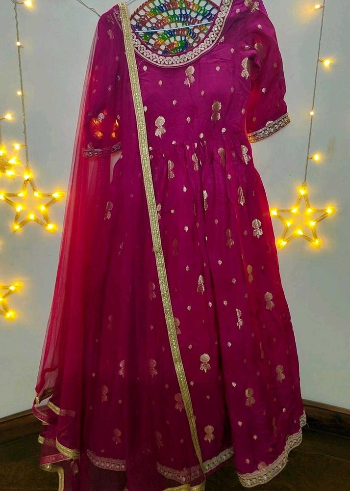 Party Wear Dress With Pant ,Duppata, and Belt