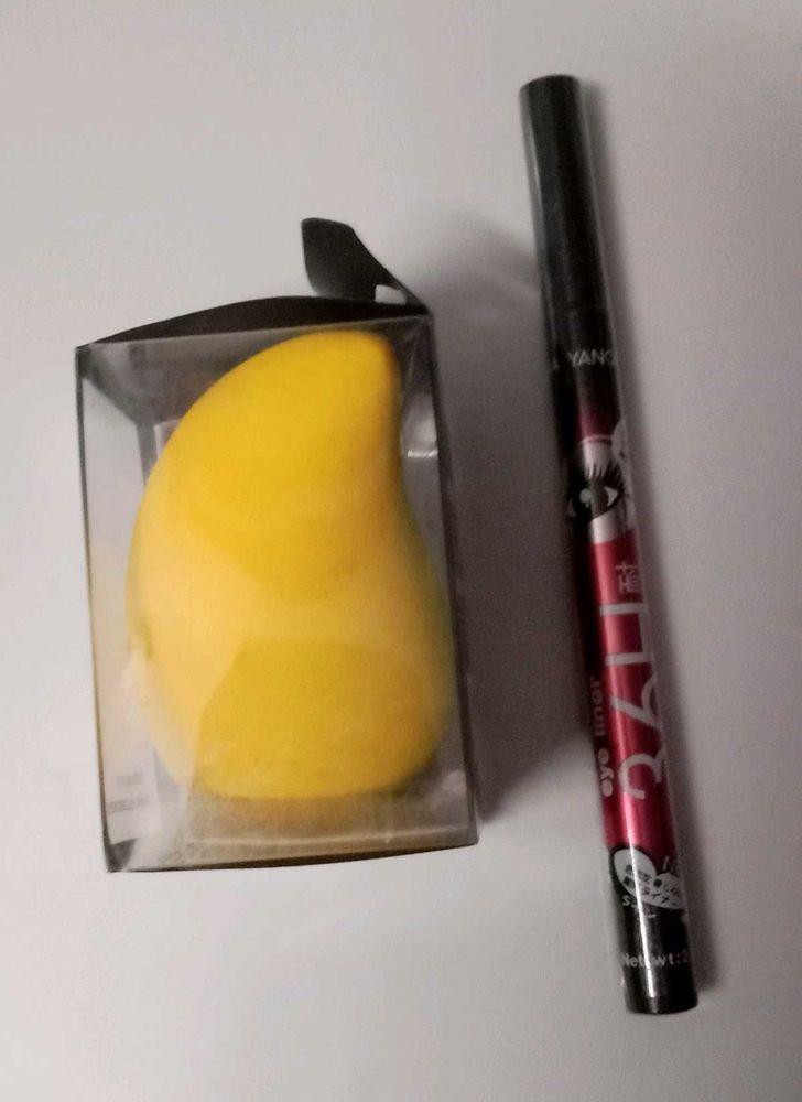 Mango makeup blender and eyeliner