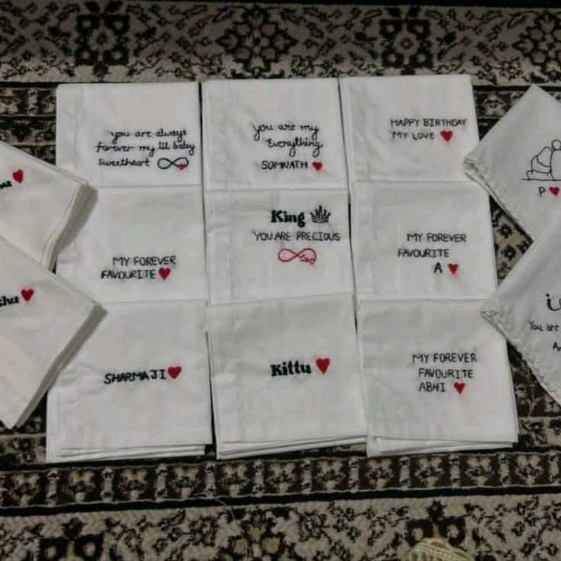 Hand Embroidered Hanky set (6pieces)