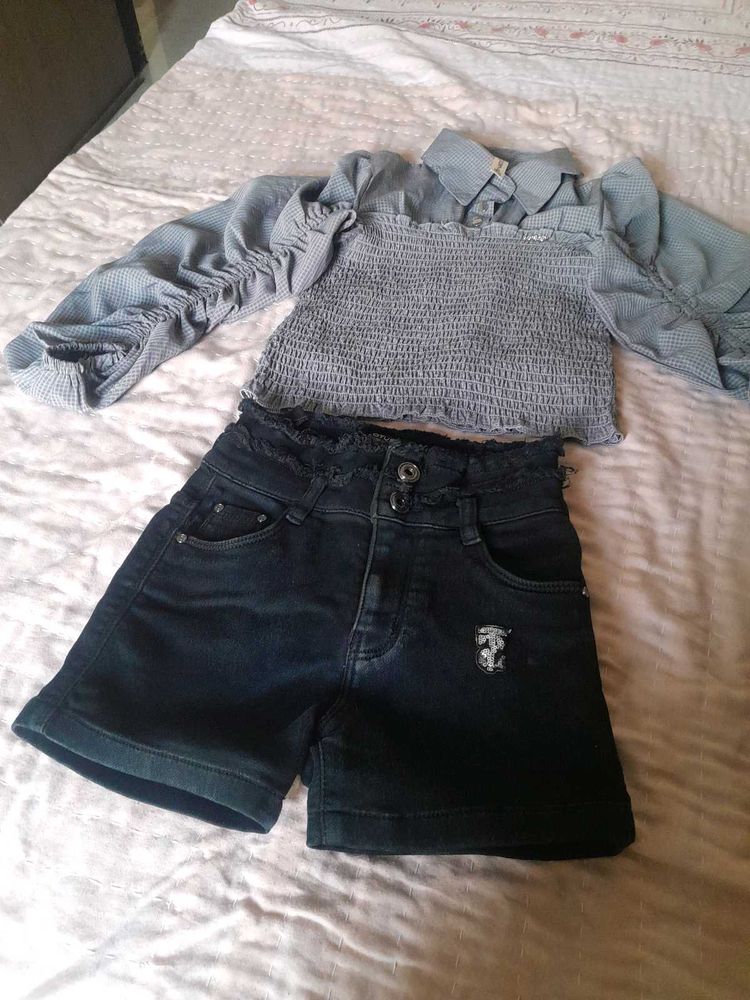 Cute Top and Shorts Set
