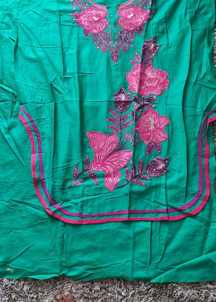 Green Suit With Pink Bottom