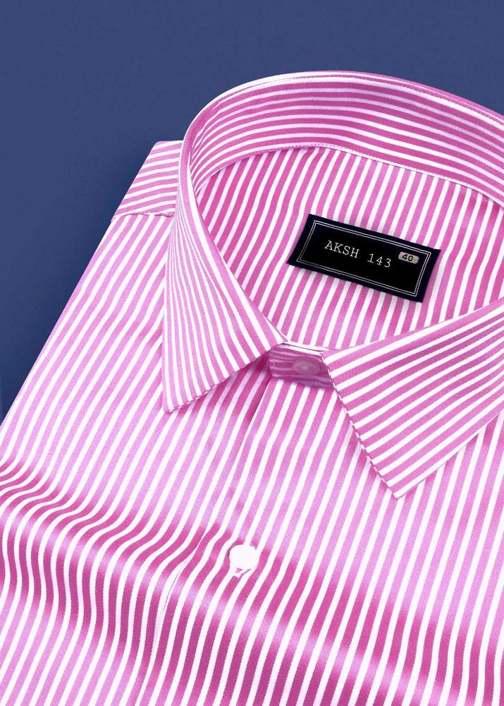 Striped Pink Formal Shirt
