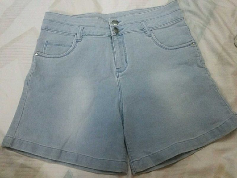 Light Wash Denim Shorts