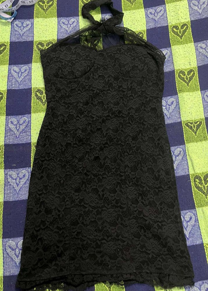 Elegant Black Lace Dress