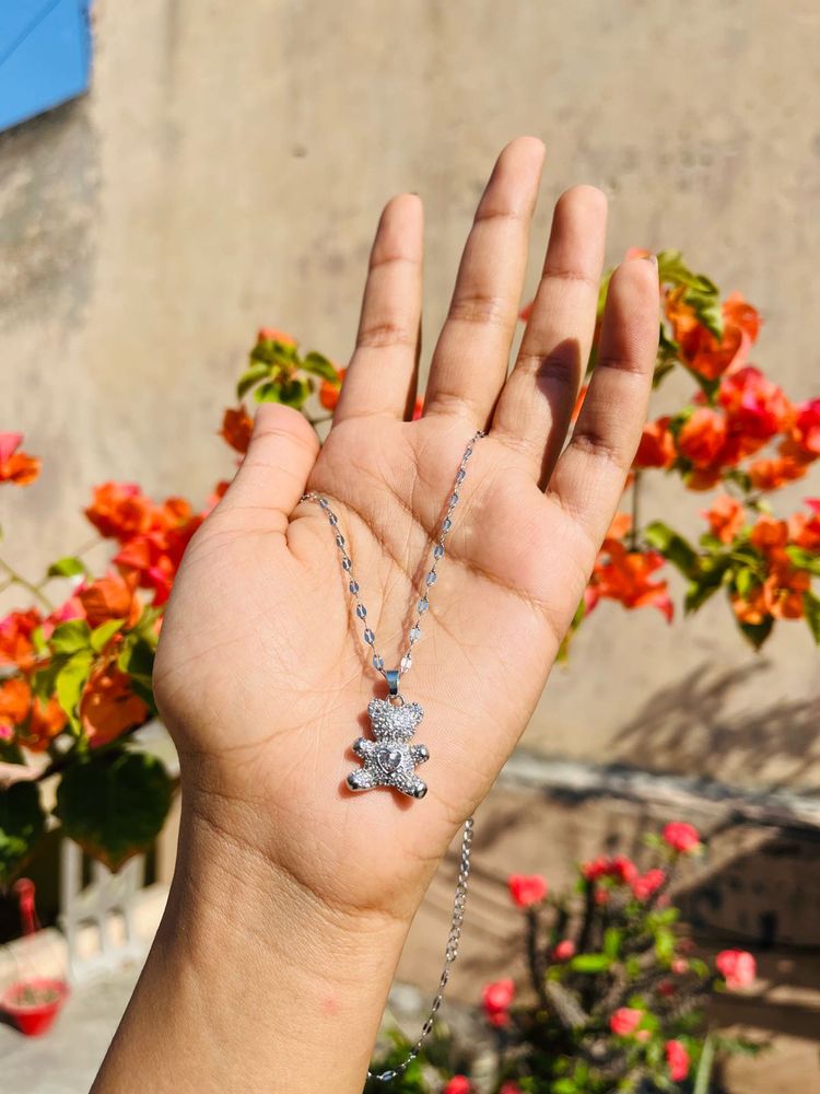 Teddy Bear Pendant Necklace