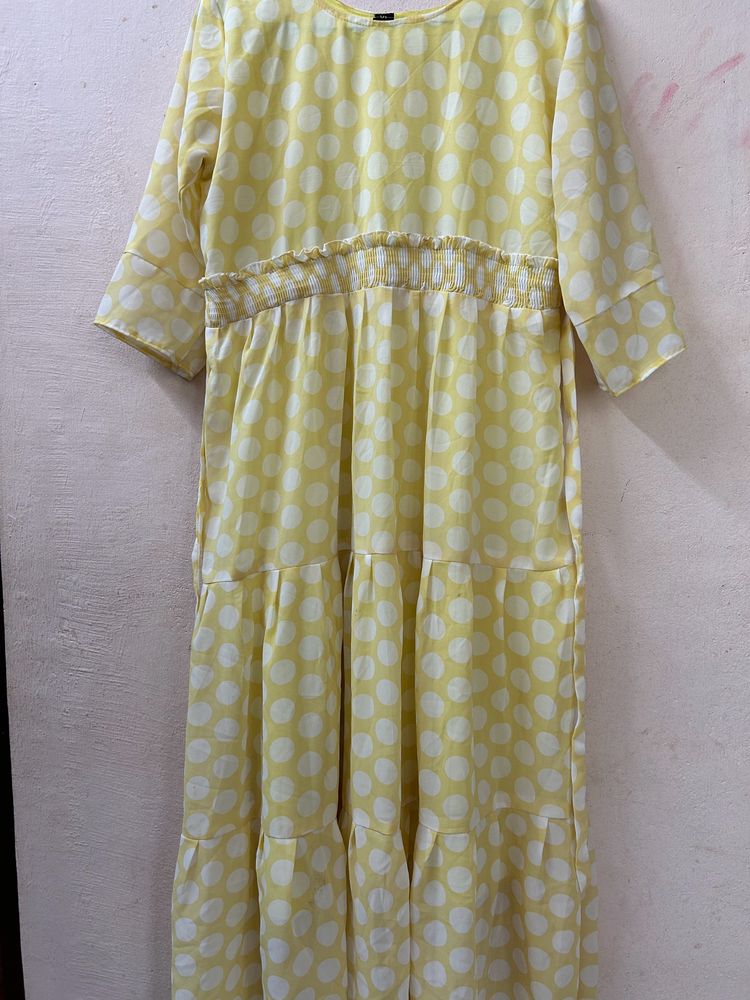 Yellow Polka Dress