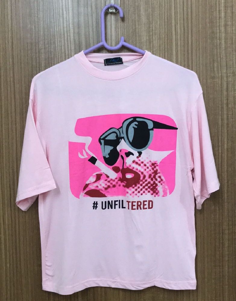 Baby Pink #Unfiltered Print T-shirt