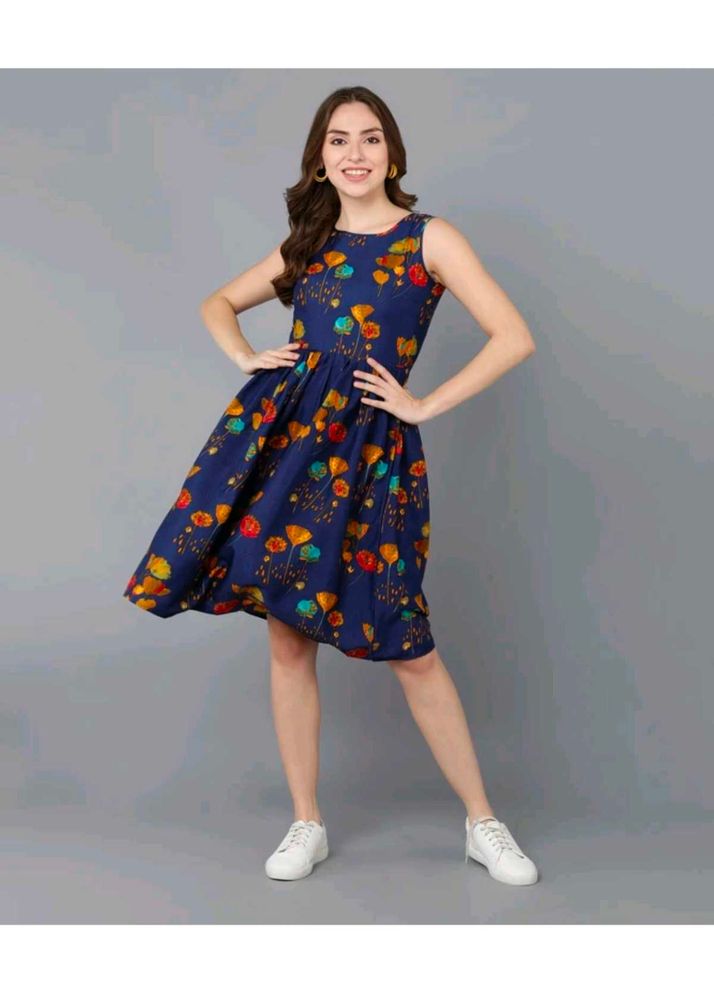 Floral Print Fit &amp; Flare Dress