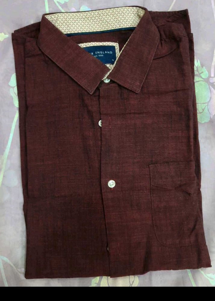Peter England Maroon Shirt