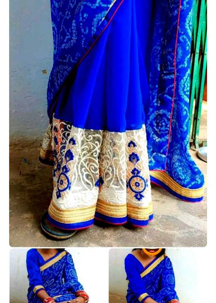 Bandhani saree blouse