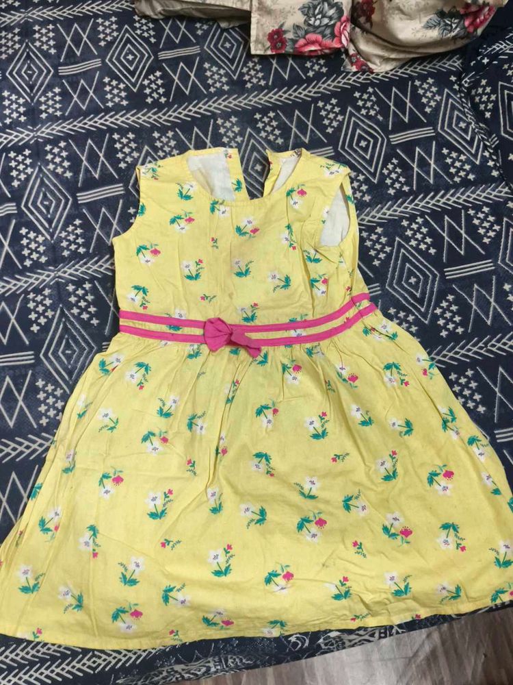 Cute Yellow Floral Dress