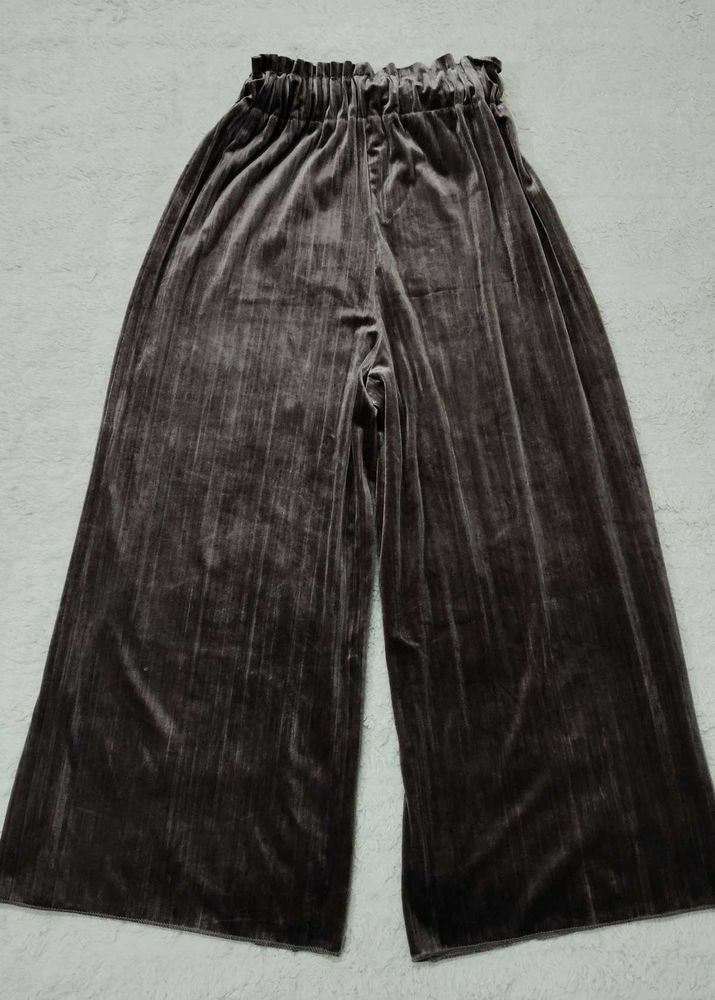 Velvet Wide Leg Pants