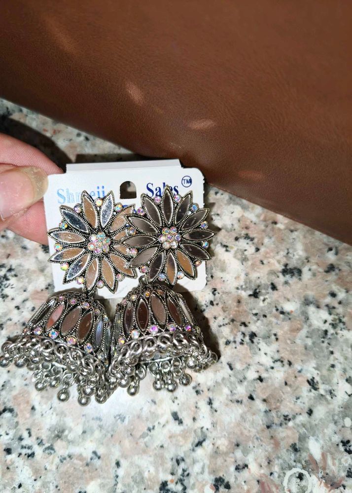Floral Jhumka Earrings
