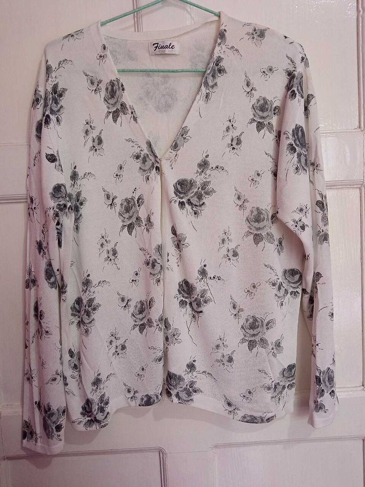 Women Floral Cardigan Sweater