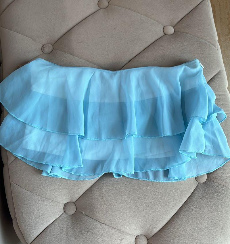 Blue Crop Top