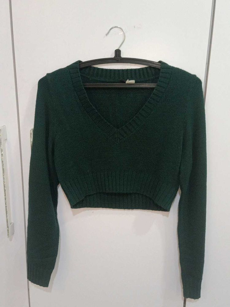 h&amp;M knitted Cropped Sweater