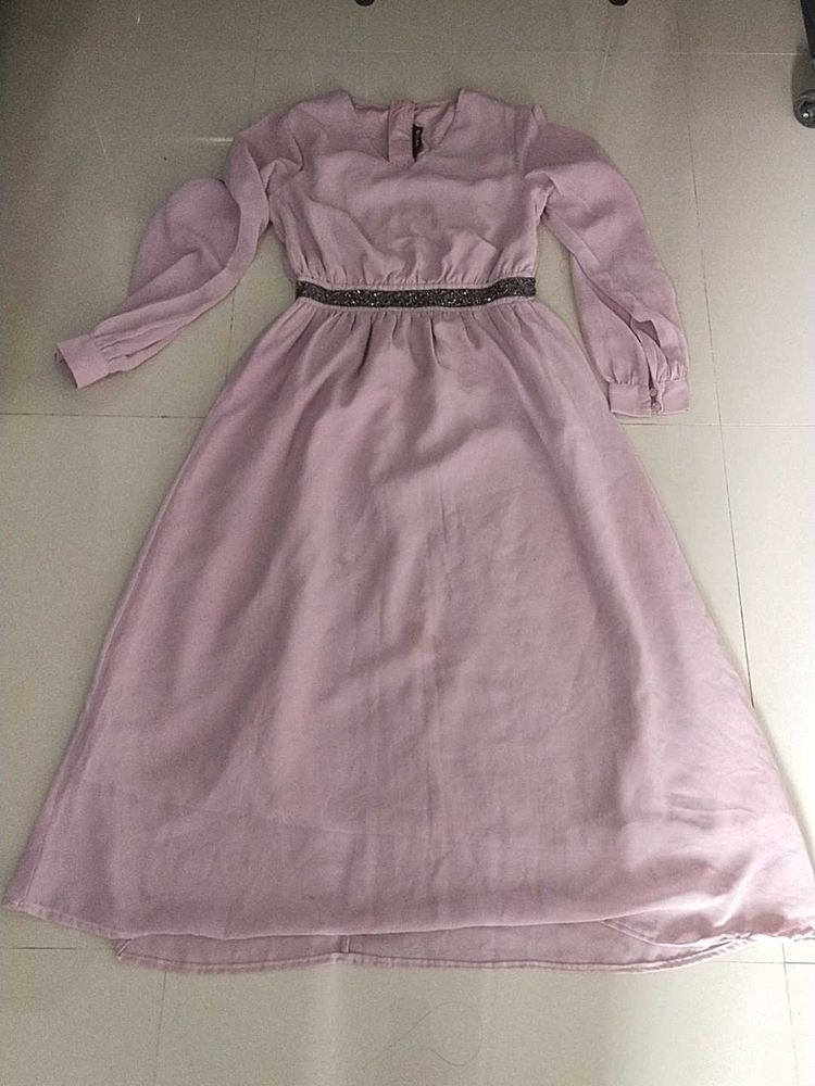 Dusty Rose Long Sleeve Dress