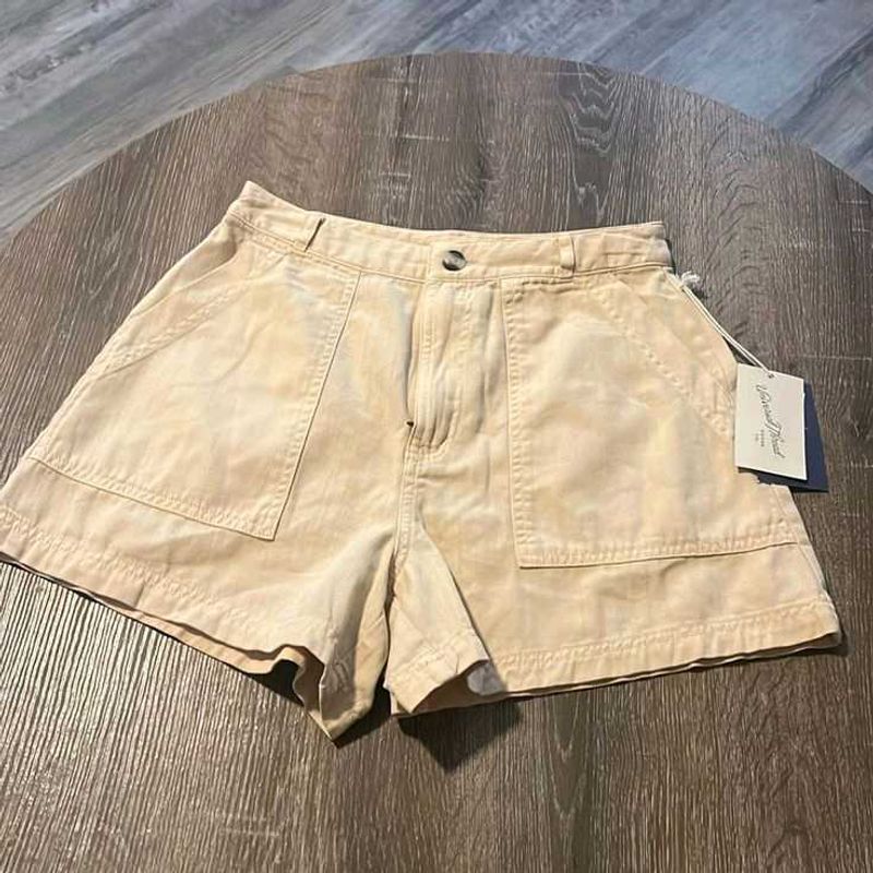 Universal White Leather Shorts