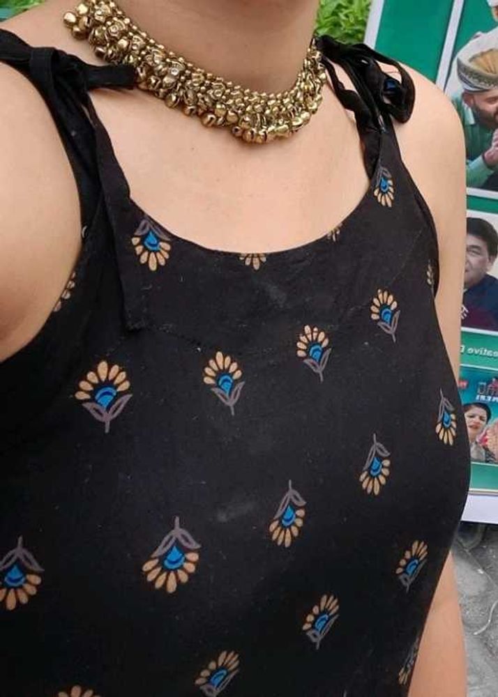 Black Printed Kurta