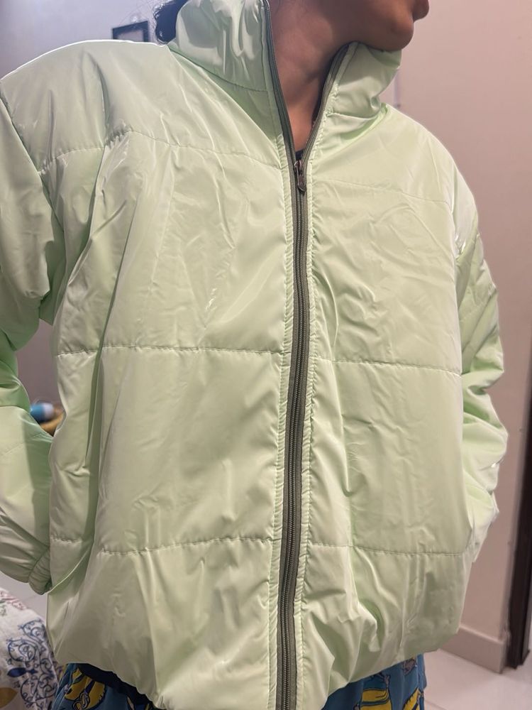 Light Green Puffer Jacket