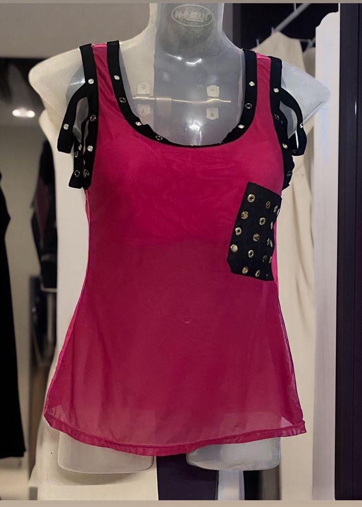 Yk2 Pinterest Padded Chic Pink Tank Top