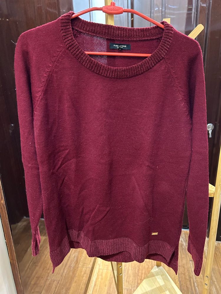 !!!LAST PRICE!! Burgundy Park Avenue Sweater