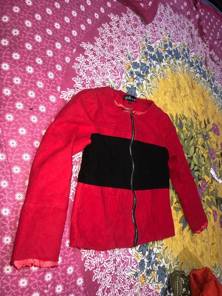 Women Winter Zipper Sweatshirt Short Slimfit