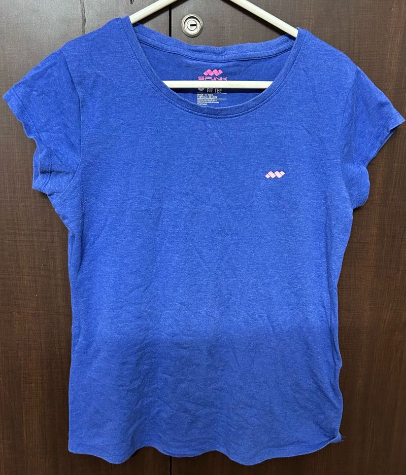 Spunk Blue Tee At 140/- Active Wear