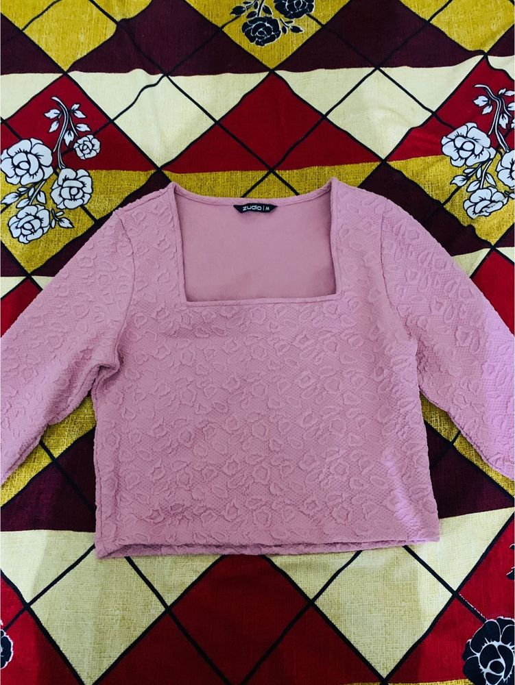 Lavender Top With Detail Work