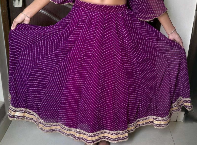 Purple Leheriya Lehenga🥻