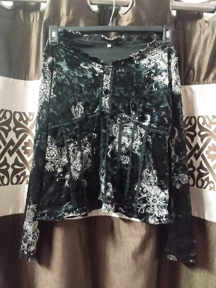 Black Velvet Top