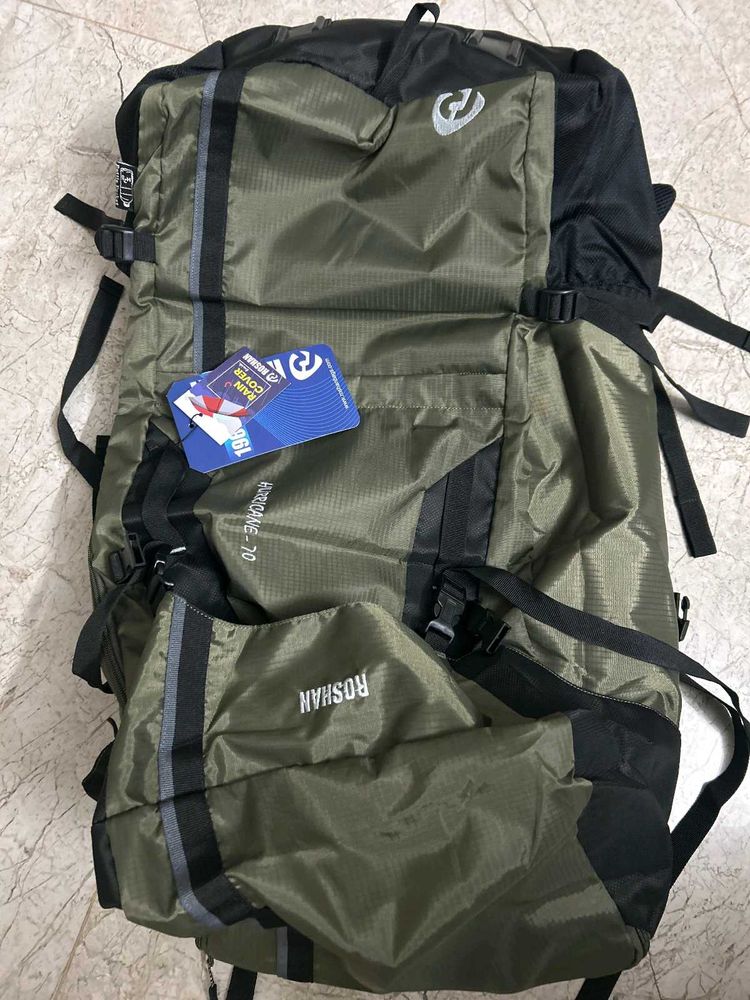 Olive Green bag with tag