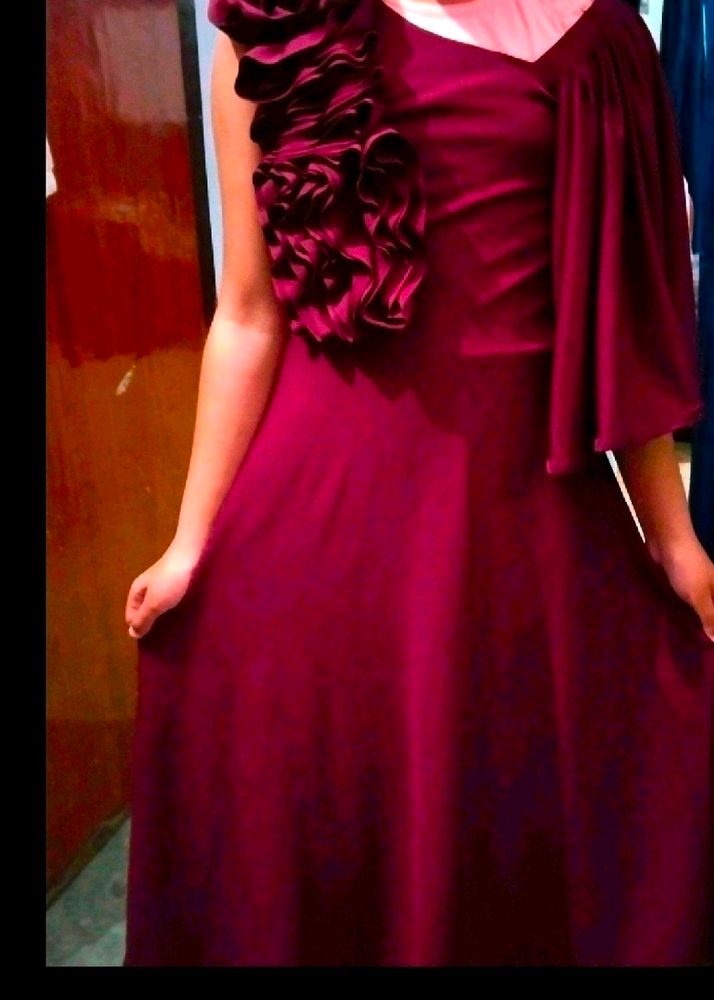 Beutifull Flawer Design Frock For Girls