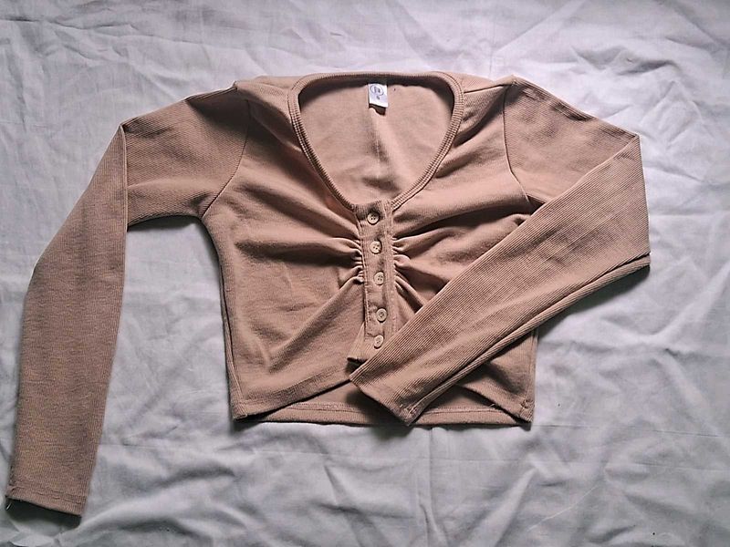 Cute Button-Front Top