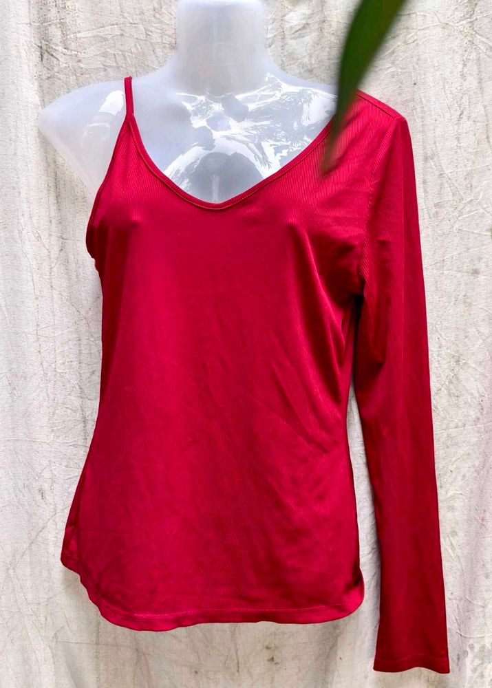 Red One-Shoulder Top