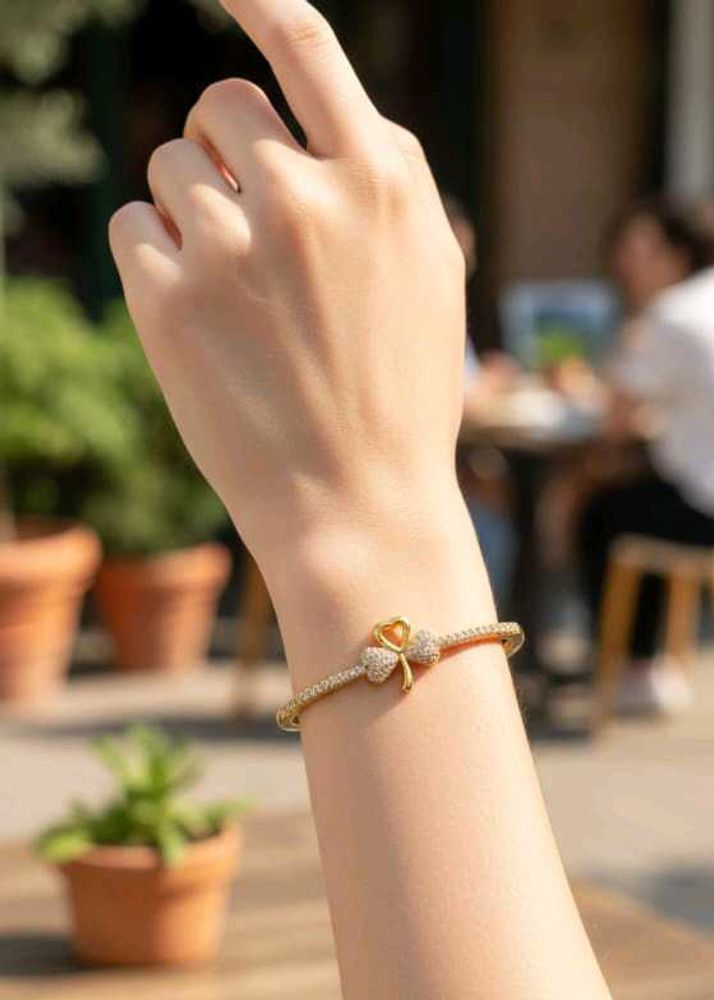 Lucky Clover AD Bangle Bracelet