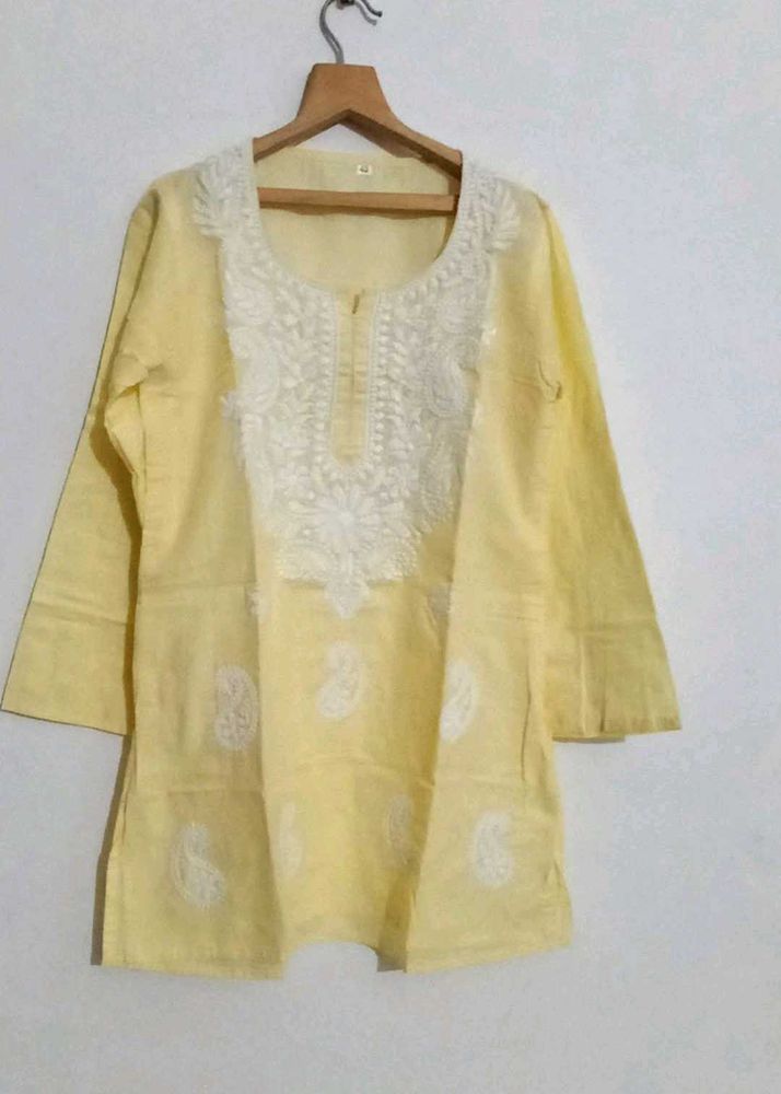 Elegant Yellow Kurta   ||Thread Work||