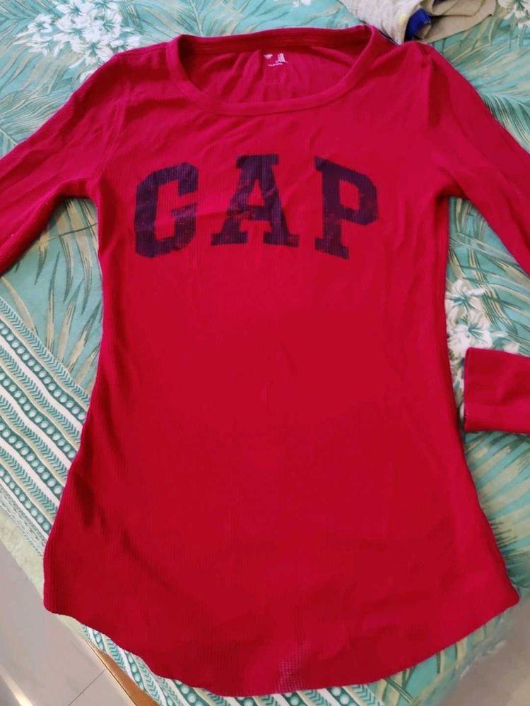 Dark pink GAP Long Sleeve Top stretchable