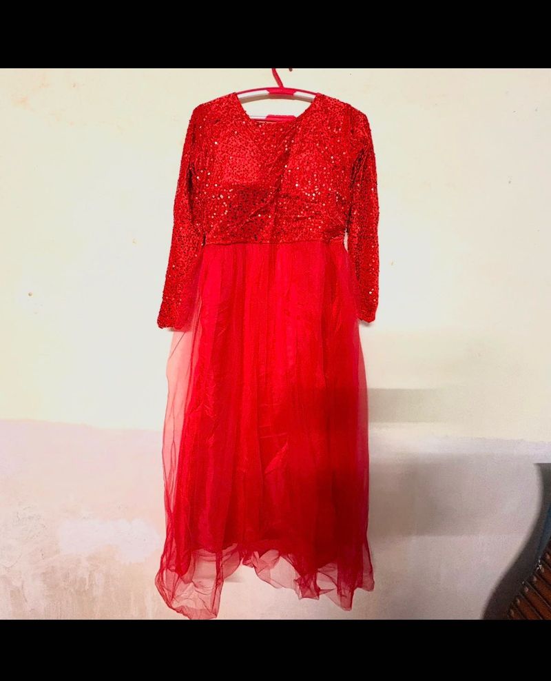 Red Sequin Party gown
