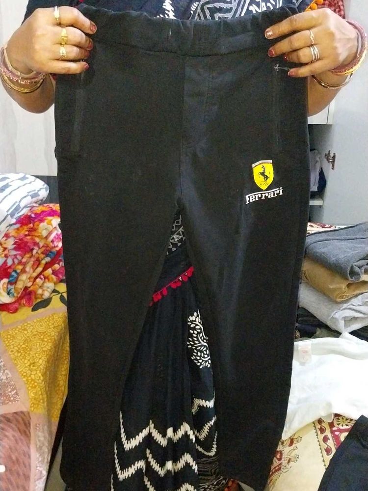 Black Ferrari Pants For Boys