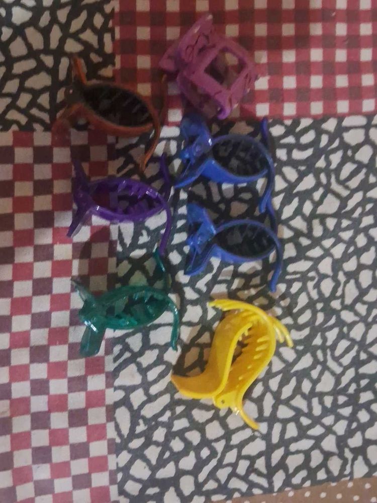 Colorful Hair Claw Clip Set Of 7