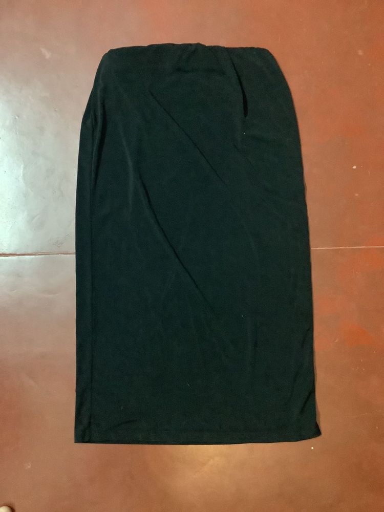 Slinky Black Long Skirt