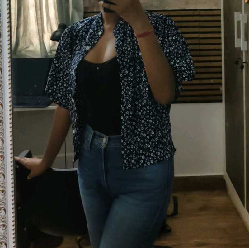 Blue Shirt Floral