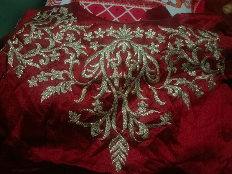 Raw Silk Skirt And Top Set