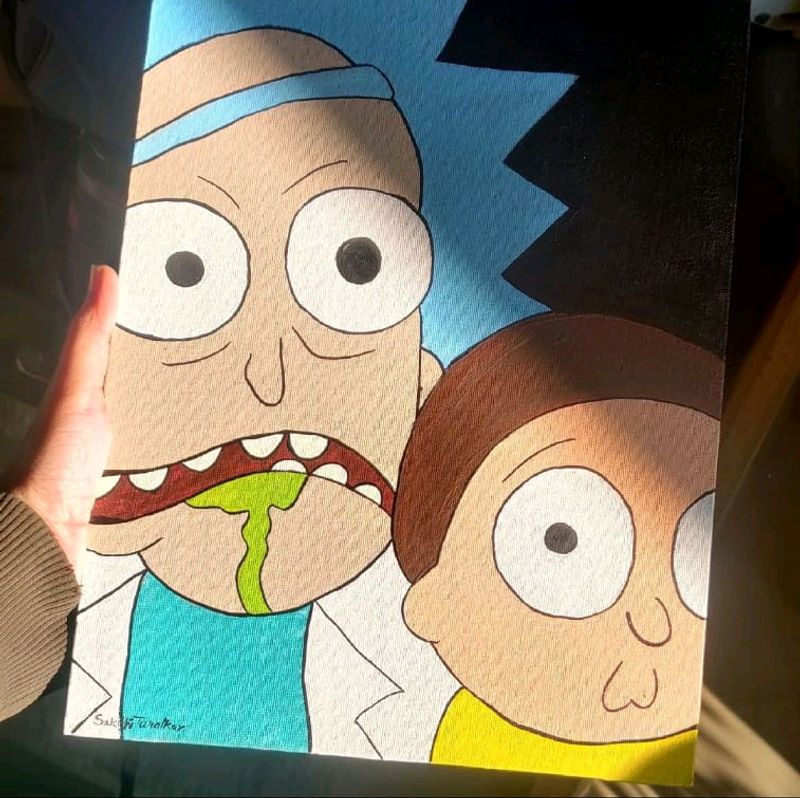 Rick &amp; Morty Canvas Painting