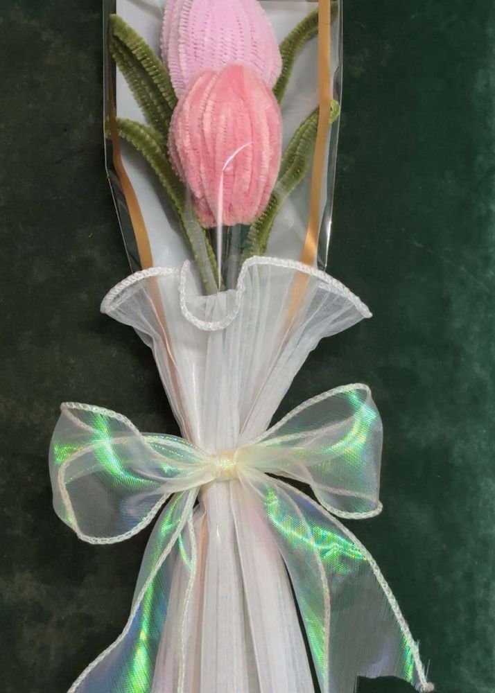 TULIP PAIR💜🩷FOREVER FLOWERS BOUQUET