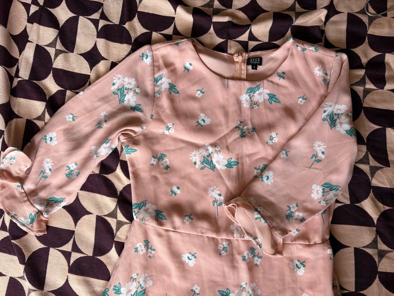 Elle Pink Floral Print Dress